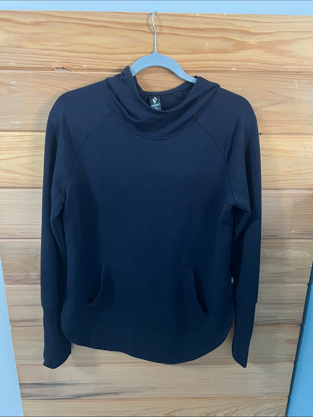 Skechers Black Women's Pullover Hoodie with Mock Neck